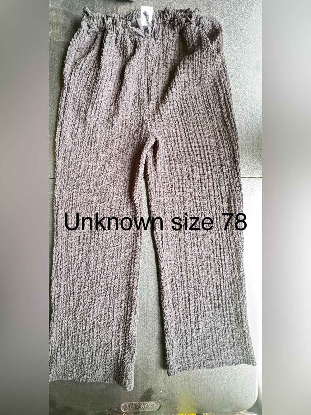 Kids Cozy Textured Joggers in Light Gray